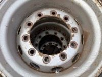3No. 385/65R22.5 PART WORN TYRES & 10 STUD RIMS - 4