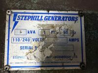 STEPHILL 5KVA SWING START DIESEL GENERATOR - 7