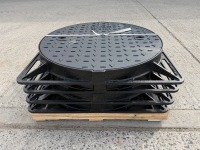 4No UNUSED 650mm HEAVY DUTY MANHOLE LIDS&nbsp;