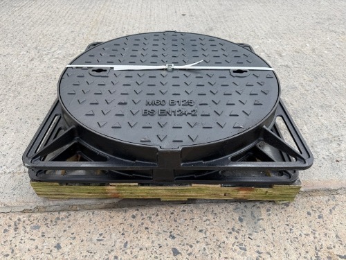 2No UNUSED 650mm HEAVY DUTY MANHOLE LIDS&nbsp;