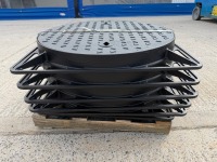 6No UNUSED 650mm HEAVY DUTY MANHOLE LIDS&nbsp;