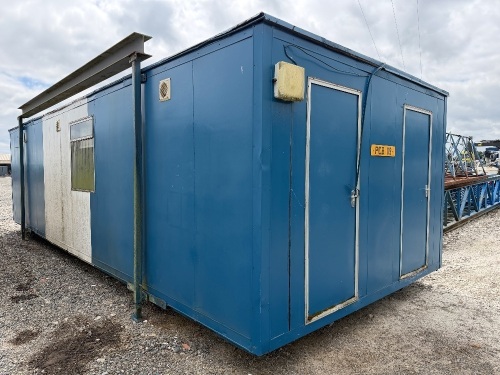APPROX. 30ft x 12ft STEEL CLAD OFFICE / TOILET BLOCK