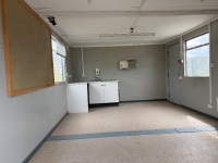 APPROX. 30ft x 12ft STEEL CLAD OFFICE / TOILET BLOCK - 24
