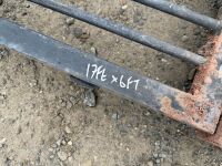 APPROX. 17FT X 6FT SLIDING METAL GATE - NO RAILS OR POSTS - 11