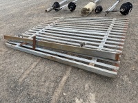 APPROX. 2470mm x 2950mm GALVINISED GATE & POST
