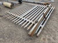 APPROX. 2470mm x 2950mm GALVINISED GATE & POST - 4
