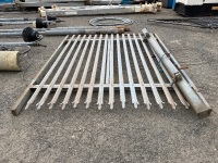 APPROX. 2470mm x 2950mm GALVINISED GATE & POST - 5