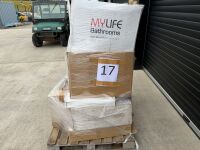 PALLET TO INC. ASSORTMENT OF TOILETS, CISTERNS, BASINS & PEDESTALS - 4