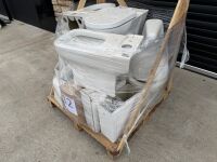 PALLET TO INC. ASSORTMENT OF BATHROOM SUITE TOILETS, CISTERNS, BASINS & PEDESTALS - 5