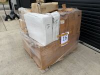 PALLET TO INC. APPROX. 16No. 600MM WIDE TWO HOLE BASINS & 3No. PEDESTALS - 6