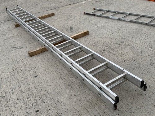 16 TREAD ALUMINUIM DOUBLE EXTENSION LADDER