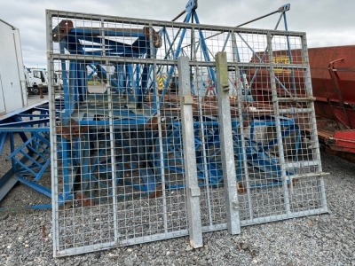 APPROX. 3050mm x 2300mm GALVANISED METAL GATE & 2No. POSTS