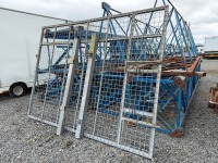 APPROX. 3050mm x 2300mm GALVANISED METAL GATE & 2No. POSTS - 3