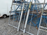 APPROX. 3050mm x 2300mm GALVANISED METAL GATE & 2No. POSTS - 4