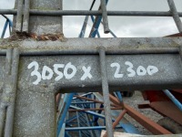 APPROX. 3050mm x 2300mm GALVANISED METAL GATE & 2No. POSTS - 5
