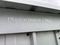 APPROX. 1800mm x 1000mm x 1700mm METAL STORAGE HUT - 14