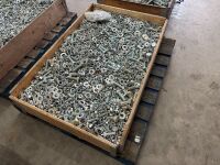 LARGE WOODEN CRATE TO INC. LARGE SELECTION OF ASSORTED NUTS, BOLTS & WASHERS - 3