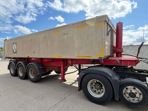 DENNISON 38 TON TRI AXLE ALUMINIUM TIPPING TRAILER ON AIR
