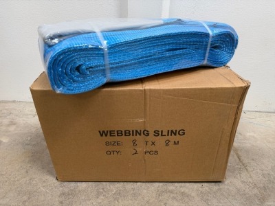 2No. UNUSED 8 TON 8m LIFTING SLINGS
