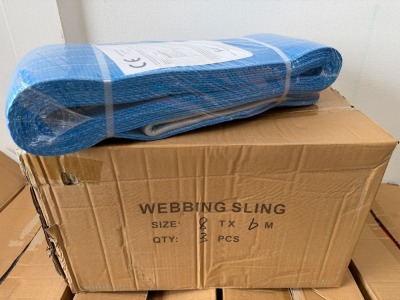 3No. UNUSED 8 TON 6m LIFTING SLINGS