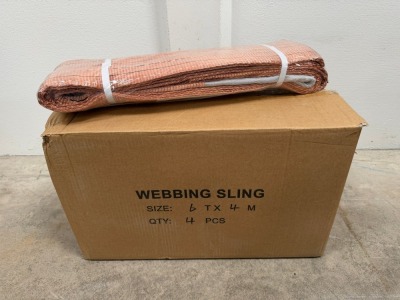 4No. UNUSED 6 TON 4m LIFTING SLINGS