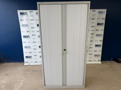BISLEY SLIDING DOOR METAL STORAGE CUPBOARD