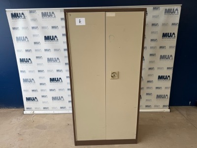 SPERRIN TWO DOOR METAL STORAGE CUPBOARD