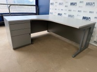 APPROX. 1600mm LEFT HAND CORNER DESK & DESK HIGH PEDESTAL - 2