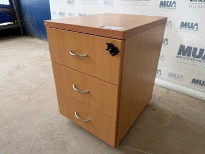 3 DRAWER UNDER COUNTER PEDESTAL