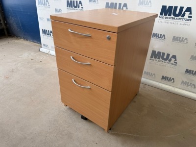 3 DRAWER DESK HIGH PEDESTAL