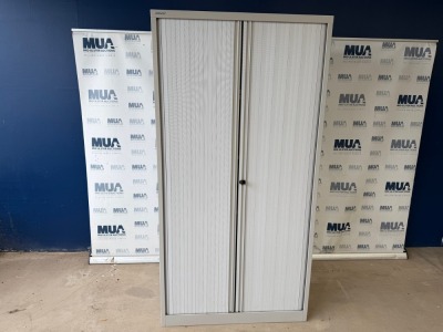 BISLEY SLIDING DOOR METAL STORAGE CUPBOARD