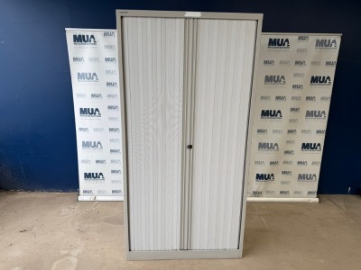 BISLEY SLIDING DOOR METAL STORAGE CUPBOARD