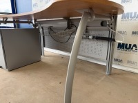 APPROX. 1800mm CURVED RECEPTION DESK & UNDER COUNTER PEDESTAL - 5