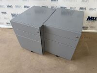 2No. UNDER DESK METAL PEDESTALS - 3