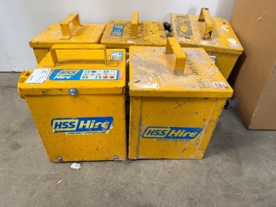 5No. ASSORTED 110v TRANSFORMER BOXES