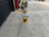 DEWALT DWS780 110v SLIDING ARM MITRE SAW & STAND - 7