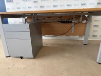 APPROX. 1600mm STRAIGHT DESK & UNDER COUNTER PEDESTAL - 3