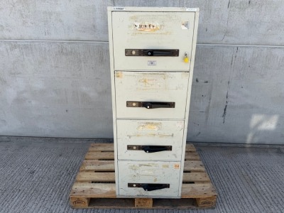 KARDEX 4 DRAWER FIRE PROOF FILING CABINET