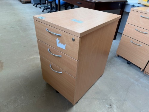 3 DRAWER DESK HIGH PEDESTAL