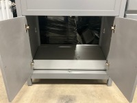 APPROX. 000 CLASSICAL STYLE FLOOR STANDING 2 DOOR UNIT & BASIN - 9