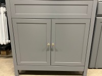 APPROX. 000 CLASSICAL STYLE FLOOR STANDING 2 DOOR UNIT & BASIN - 10