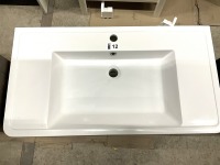 APPROX. 900 WALL HUNG VANTY UNIT, BASIN & TALL STORAGE CABINET - 6