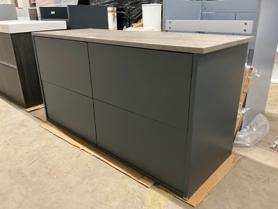 APPROX. 1200 COMTEMPORARY WALL HUNG 4 DRAWER VANITY UNIT