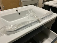 APPROX. 620 FLOOR STANDING VANITY UNIT & BASIN - 7