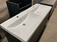 APPROX. 1200 TWIN WALL HUNG 4 DRAWER & DOUBLE BASIN VANITY UNIT - 3