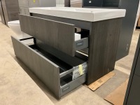 APPROX. 1200 TWIN WALL HUNG 4 DRAWER & DOUBLE BASIN VANITY UNIT - 6