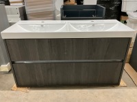 APPROX. 1200 TWIN WALL HUNG 4 DRAWER & DOUBLE BASIN VANITY UNIT - 8