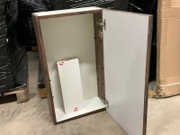 APPROX. 750 x 450 WALNUT MIRRORED MICRO CABINET - 2