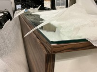 APPROX. 750 x 450 WALNUT MIRRORED MICRO CABINET - 6