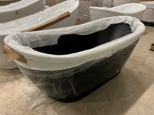 VIKTOR BENSON TAHA MATT BLACK 1700x730 FREESTANDING BATH